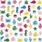Ocean Stickers for Kids Glitter Foam Fish Sticker for Summer Sea Party Arts Crafts Scrapbooking Cards Supplies 120Pcs